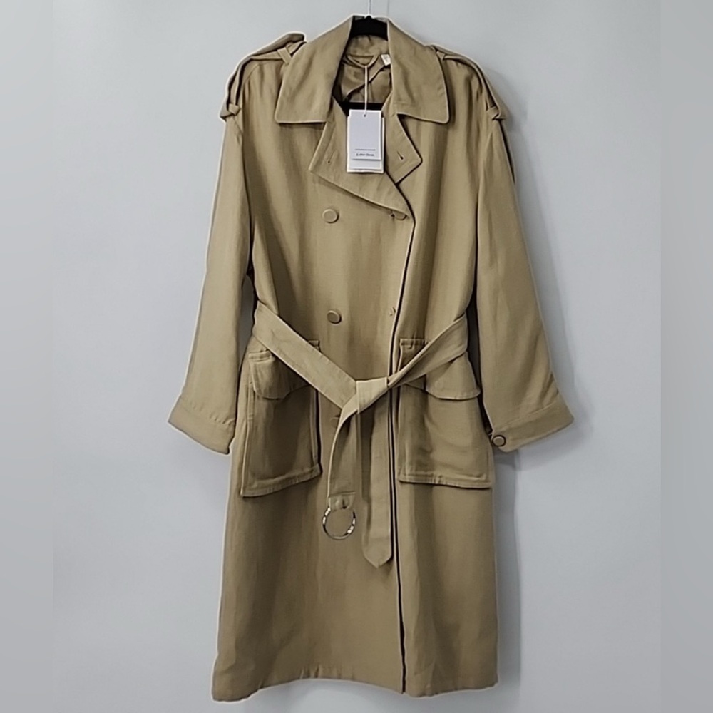 & OTHER STORIES Belted Trench Coat - Size 2 - Tan - NWT! *RARE* - Picture 2 of 6